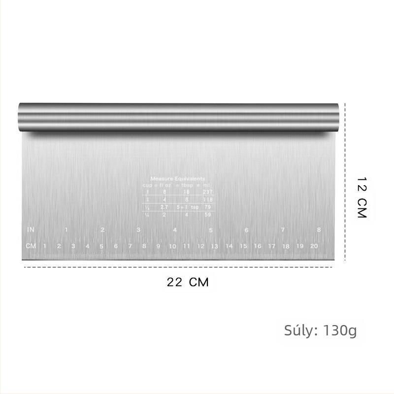 Rozsdamentes acél tésztavágó méretarányos kolbászporos kaparóval, lisztes tésztavágó konyhai eszköz Amazon forró akció