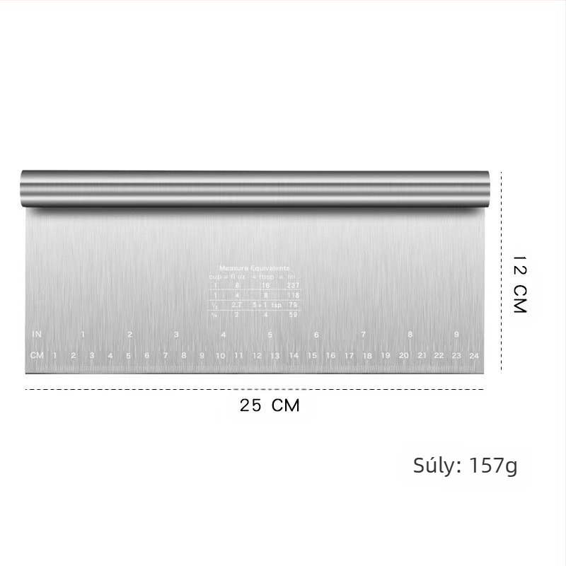 Rozsdamentes acél tésztavágó méretarányos kolbászporos kaparóval, lisztes tésztavágó konyhai eszköz Amazon forró akció