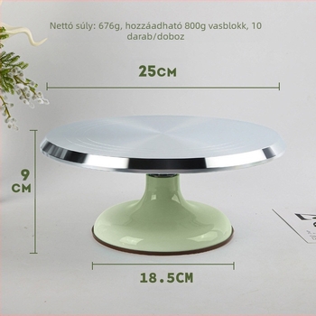 Alumíniumötvözetből készült torta forgótányér torta díszítőasztal háztartási sütőeszközök barkácsolás csúszásgátló kenet 10 hüvelykes díszítő forgótányér