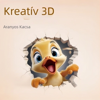 Kreatív aranyos kacsa WC-matricák határokon átnyúló robbanások fali matricák háttér faldekoratív minták