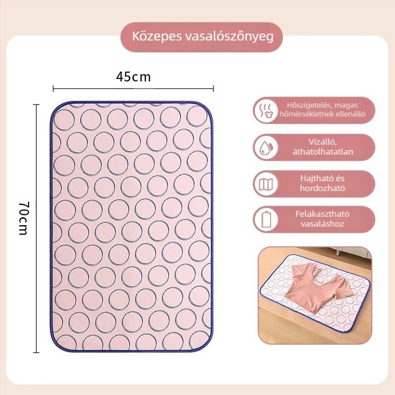 Háztartási vasalódeszka Háztartási vasalószőnyeg Hatrétegű vastagított hőszigetelés Vízálló Összecsukható Hordozható Vasalógéppel Vasaláshoz