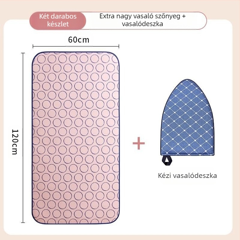 Háztartási vasalódeszka Háztartási vasalószőnyeg Hatrétegű vastagított hőszigetelés Vízálló Összecsukható Hordozható Vasalógéppel Vasaláshoz