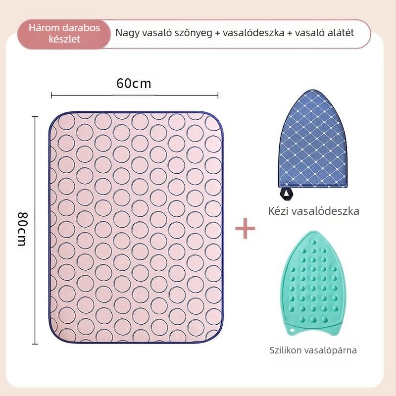Háztartási vasalódeszka Háztartási vasalószőnyeg Hatrétegű vastagított hőszigetelés Vízálló Összecsukható Hordozható Vasalógéppel Vasaláshoz