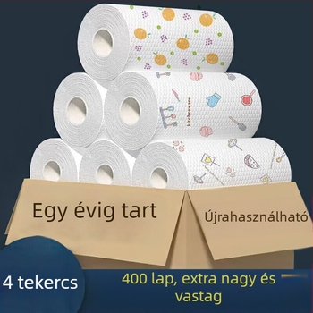Lusta rag nagykereskedelem Vízbeszívó, vastagított konyhai papír Nedves és száraz, tapadásmentes olajos eldobható lusta ragacs nagykereskedelem