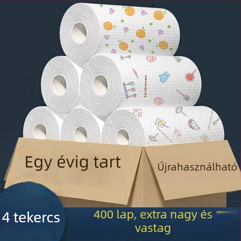 Lusta rag nagykereskedelem Vízbeszívó, vastagított konyhai papír Nedves és száraz, tapadásmentes olajos eldobható lusta ragacs nagykereskedelem