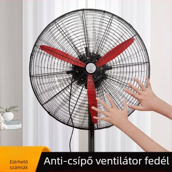 Ipari ventilátorburkolat, becsípődésgátló kézi padlóventilátor biztonsági burkolat gyermekeknek és gyermekeknek, védőháló, all-inclusive nagy kürtű ventilátorháló burkolat