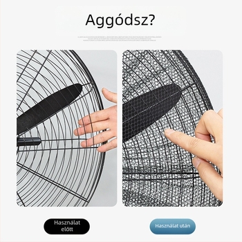 Ipari ventilátorburkolat, becsípődésgátló kézi padlóventilátor biztonsági burkolat gyermekeknek és gyermekeknek, védőháló, all-inclusive nagy kürtű ventilátorháló burkolat