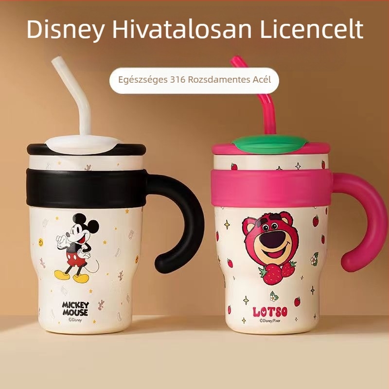 Sanrio Hello Kitty Maruko Big Mac termoszpohár szívószállal Cuki, nagy színértékű vizespohár, autós jégpohár