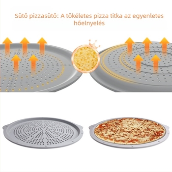 Amazon tapadásmentes pizzatálca, magas hőmérsékletnek ellenálló, könnyen tisztítható lyukakkal, élelmiszeripari szilikon pizzatálca, sütőeszközök