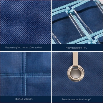 Amazon ugyanolyan stílusú, forró eladású sötétkék PVC átlátszó számológép mobiltelefon gyerekeknek írástudás 36 rácsos tároló függőtáska