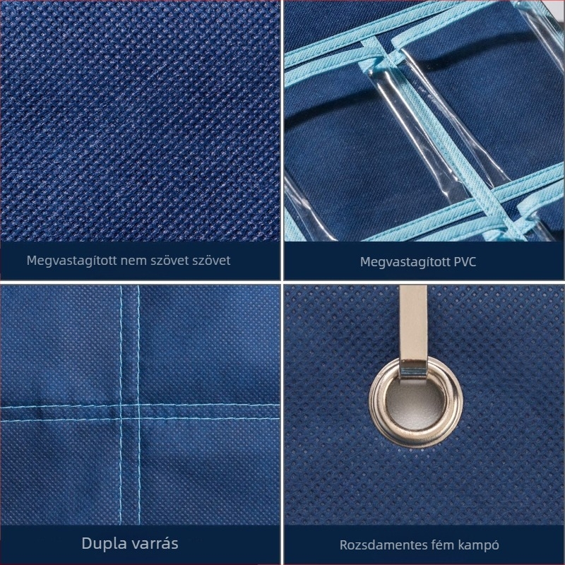 Amazon ugyanolyan stílusú, forró eladású sötétkék PVC átlátszó számológép mobiltelefon gyerekeknek írástudás 36 rácsos tároló függőtáska