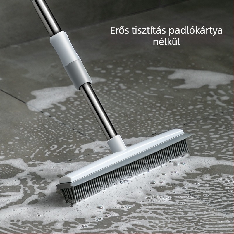 Fürdőszobai padlókefe, hosszú nyelű kefe, csempe WC, fürdőszobai kemény sörtéjű kefe, padlótisztító csempe padló szilikon kefe