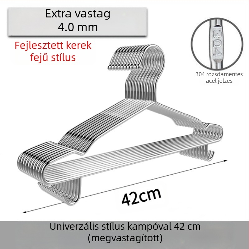 304 rozsdamentes acél szárítóállvány háztartási függő ruhaszárító vastagított vastagított ruhaakasztó extra vastag baba