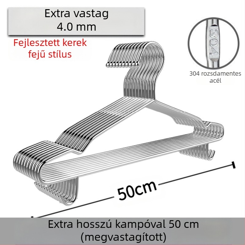 304 rozsdamentes acél szárítóállvány háztartási függő ruhaszárító vastagított vastagított ruhaakasztó extra vastag baba