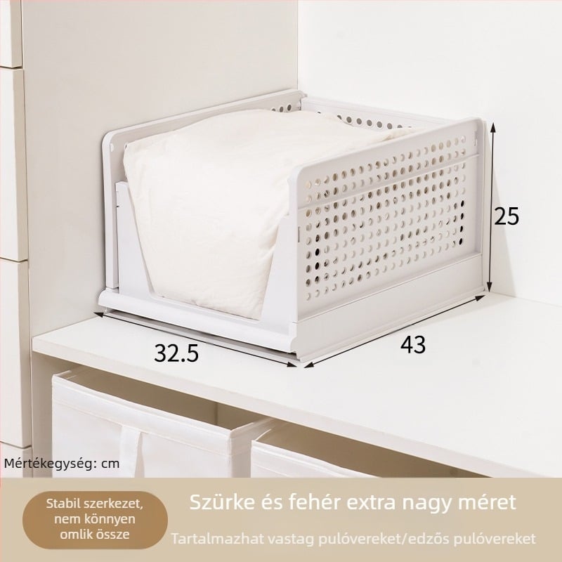 Réteges válaszfalú szekrény fiókos ruhatároló állvány hálószobai ruhatároló doboz szekrénykosár