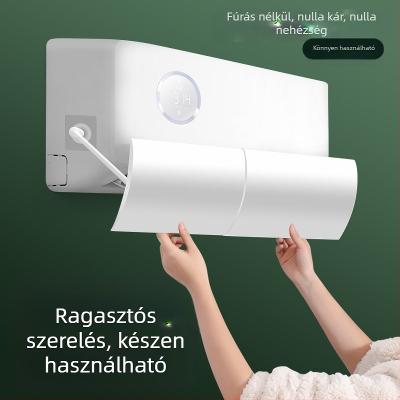 Légkondicionáló szélterelő univerzális holdklíma szélvédő háztartási falra szerelhető, telepítésmentes klímaberendezés szélterelő a közvetlen fújás megakadályozására