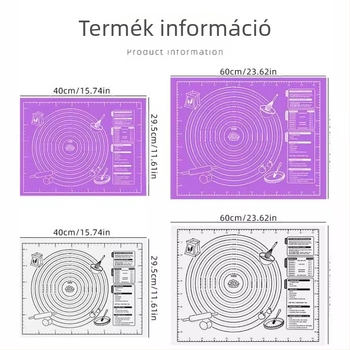 Határokon átnyúló szilikon dagasztószőnyeg élelmiszeripari sütőszőnyeg sűrített tapadásmentes puha szilikon szőnyeg háztartási méretekkel