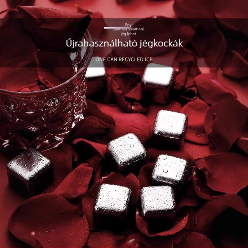 304 rozsdamentes acél jég, gyorsfagyasztott vasjég, nyári hűsítő jég, kóla, whisky, újrahasznosítható jégkoronglabdák