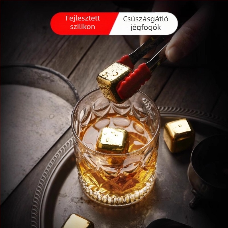 304 rozsdamentes acél jég, gyorsfagyasztott vasjég, nyári hűsítő jég, kóla, whisky, újrahasznosítható jégkoronglabdák