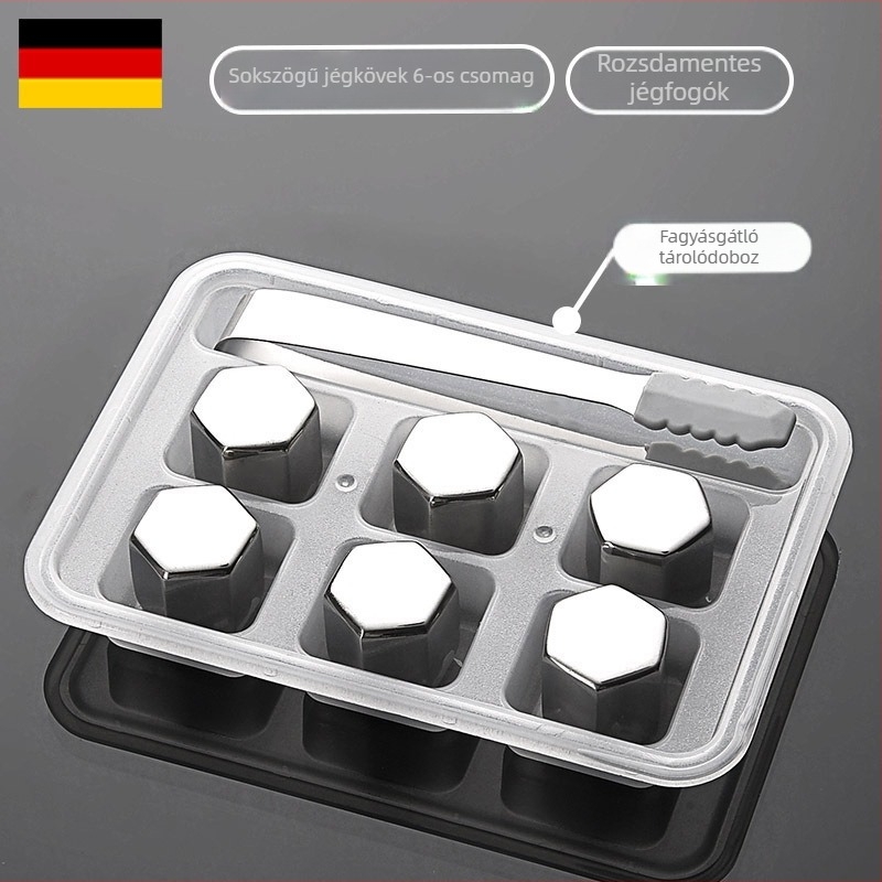 304 rozsdamentes acél jég, gyorsfagyasztott vasjég, nyári hűsítő jég, kóla, whisky, újrahasznosítható jégkoronglabdák