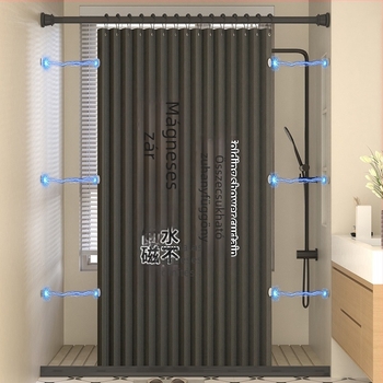 Összecsukható zuhanyfüggöny, fürdőszobai válaszfalfüggöny, ütésmentes, vízálló, lenvászon fürdőszobai függöny, száraz és nedves elválasztás gyártója