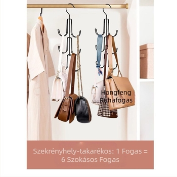 Otthon Gardrób Multifunkcionális Táskaakasztó Kalap Nyakkendő Sál Öv Bejárati Tároló Táskaakasztó