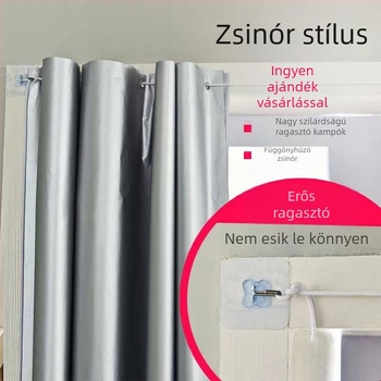 Teljes sötétítő függöny szövetből készült napernyő hálószoba erkély bérelhető szoba lyukasztás nélküli átlátszatlan kiürítés