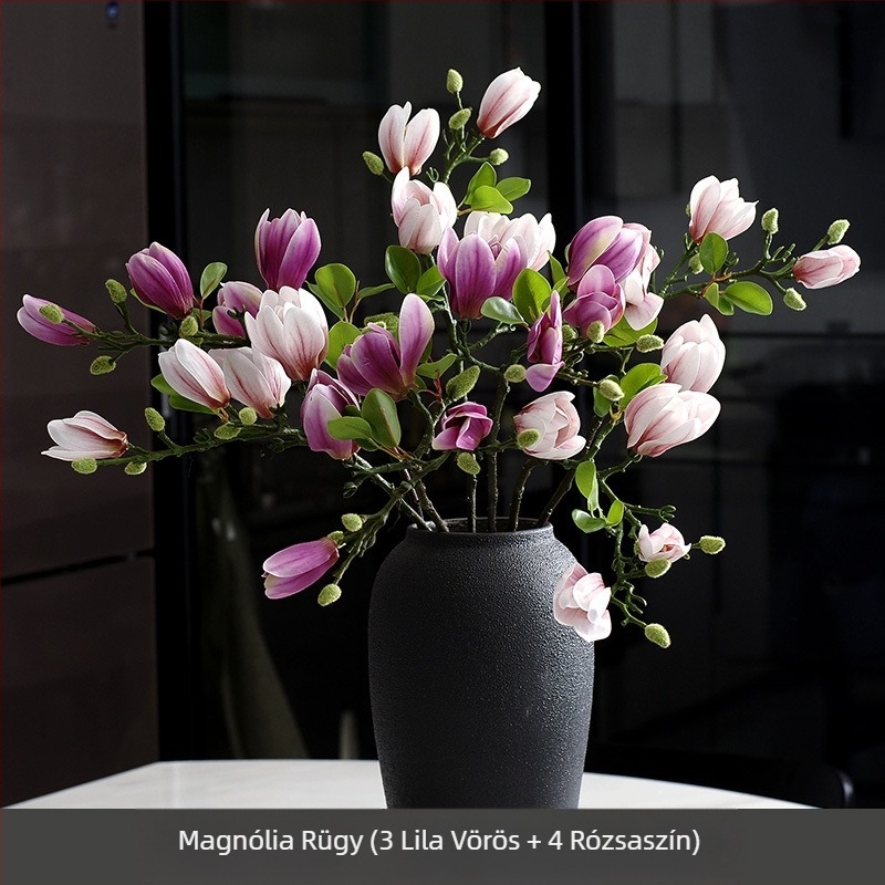 Nappali kínai virágdíszek virágkertészet művirág művirág hangulatú asztaldekoráció otthoni fény luxus magnólia