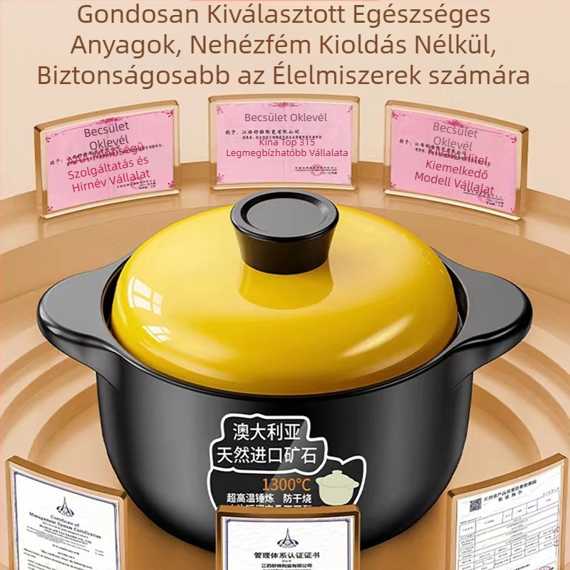 Lábas pörköltfazék Háztartási gáztűzhely Magas hőmérsékletnek ellenálló kerámia levesesfazék Szárazon égő, repedésmentes gáztűzhely Speciális levesesfazék Lábas
