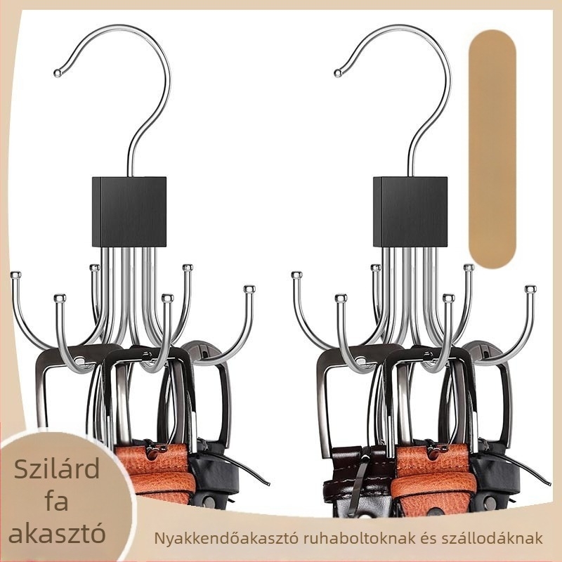 Kreatív, forgatható, multifunkcionális, hatkarmos, akasztós kabát, kapucni, akasztós táska, táska, sál, ruhásszekrény, tárolóállvány, ajtóakasztó