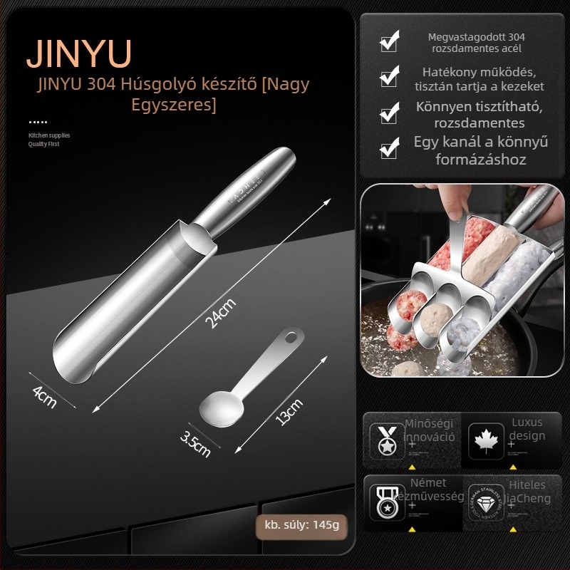 304 rozsdamentes acél háromszoros garnélarák-csúszásos húsgombóc készítő eszköz háztartási halgolyó egyetlen négyszeres húsgombóc sub forró edény tárgy