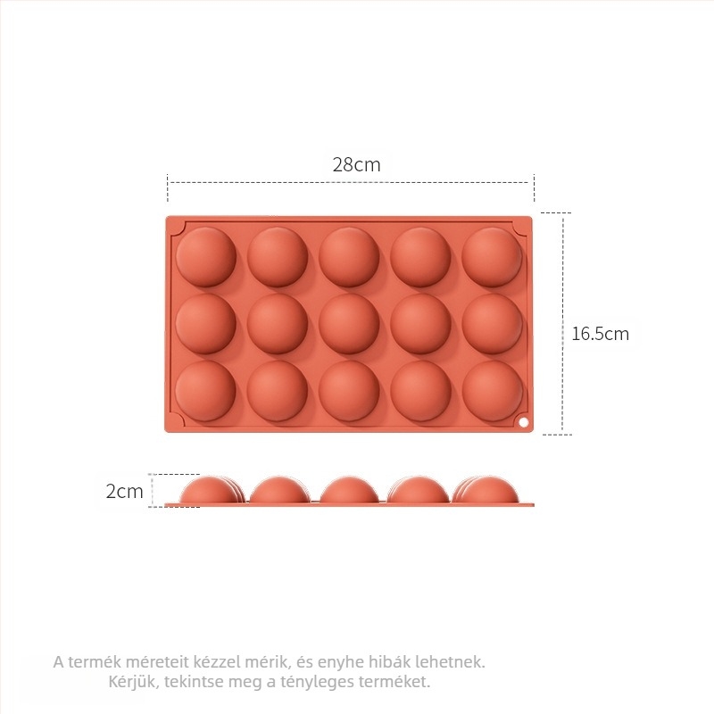 Határokon átnyúló gyártó nagykereskedelmi 6 összekapcsolt félkör alakú csokoládé forma szilikon tortaforma puding barkácsolás sütéshez kézzel készített szappanforma