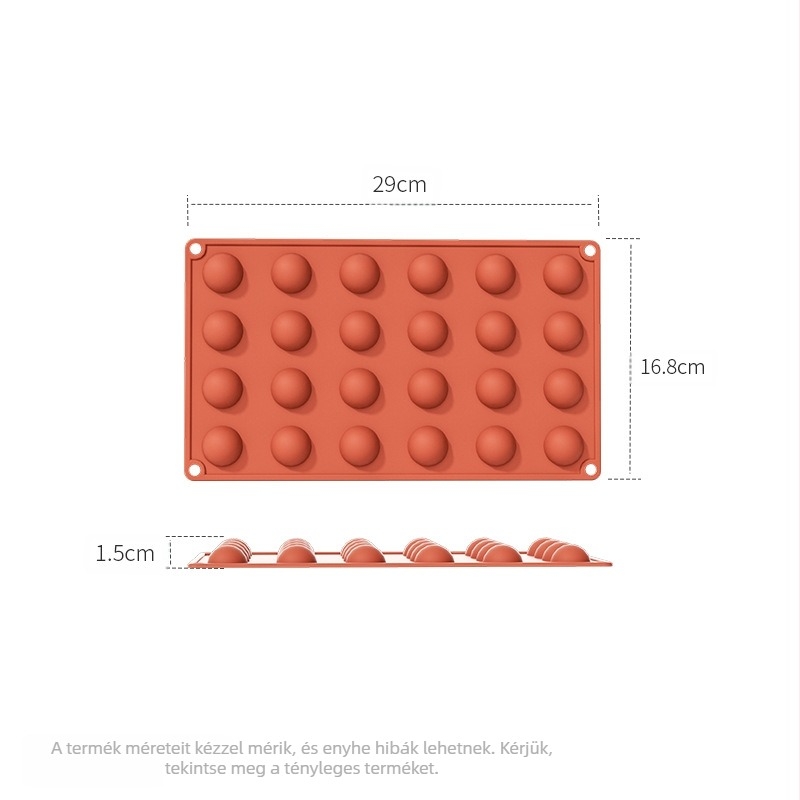 Határokon átnyúló gyártó nagykereskedelmi 6 összekapcsolt félkör alakú csokoládé forma szilikon tortaforma puding barkácsolás sütéshez kézzel készített szappanforma