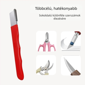 Kültéri kerti hordozható ollóélező kültéri kés olló kettős célú élező kő kerti kaparó gyorsélező