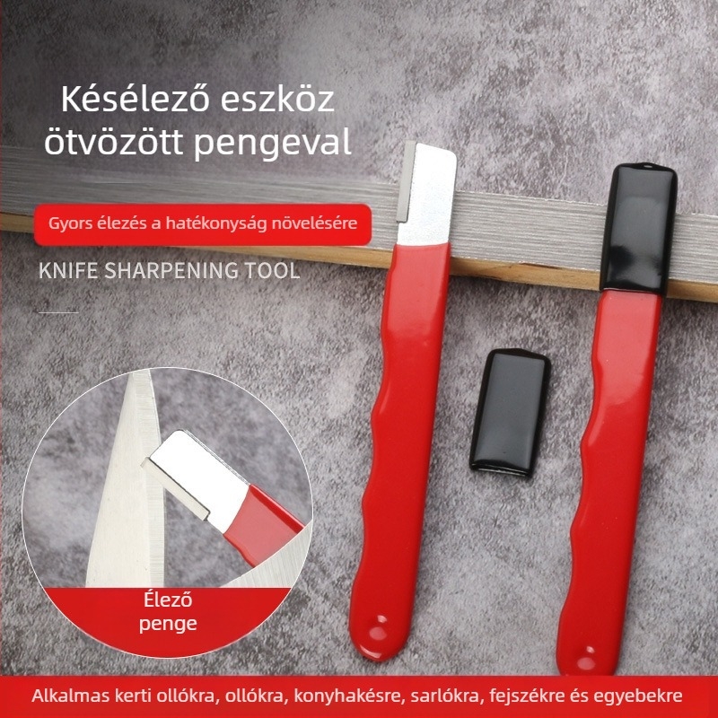 Kültéri kerti hordozható ollóélező kültéri kés olló kettős célú élező kő kerti kaparó gyorsélező