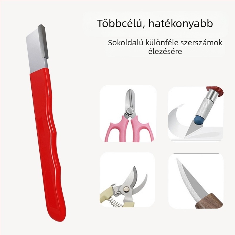 Kültéri kerti hordozható ollóélező kültéri kés olló kettős célú élező kő kerti kaparó gyorsélező