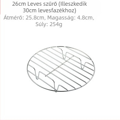 Pörkölt húshoz speciális rács, vízálló rács, tésztafőző, gőzölőrács, rozsdamentes acél gőzölő, gőztároló, pasztaálló edény, levesvödör, háló