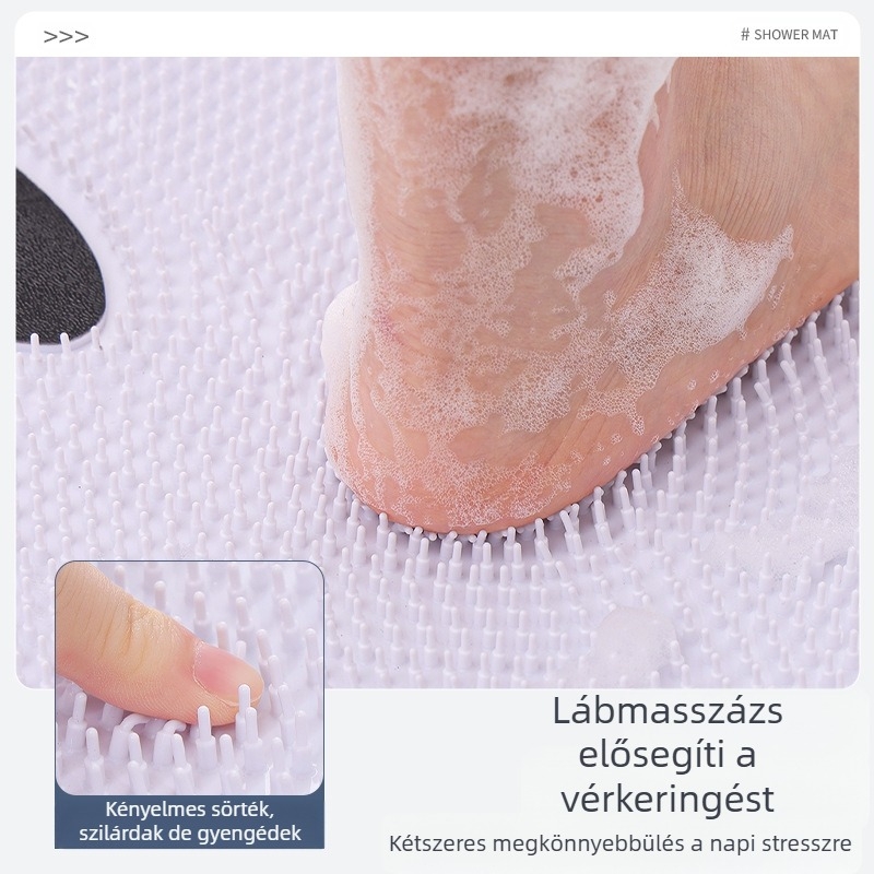Fürdőszobai csúszásgátló szőnyeg Zuhanyzós lábdörzsölő elhalt bőr elleni masszázs lábszőnyeg háztartási fürdőszobai fürdési tapadókorongos padlószőnyeg