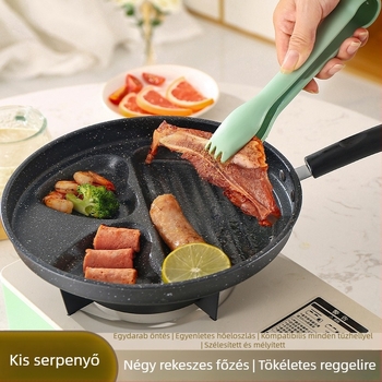 Határokon átnyúló robbanások megvastagodott négylyukú szerelmi omlett tapadásmentes serpenyőben univerzális tojásos hamburger omlett serpenyő raktáron nagykereskedelemben