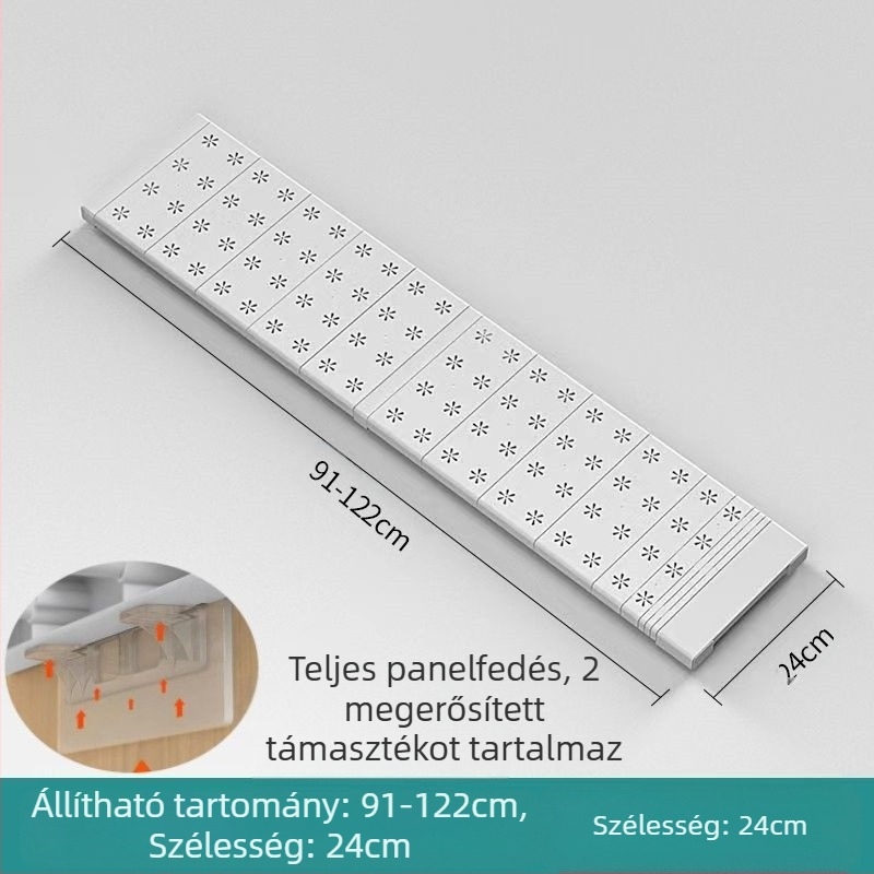 Gardróbválasztó polc állítható elválasztóval, tároló polc, japán stílus