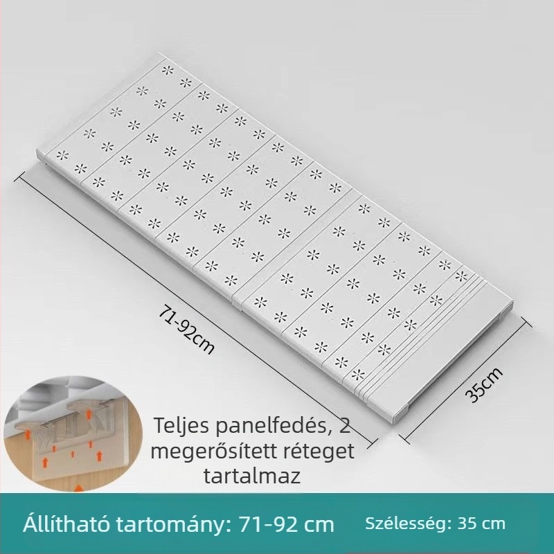 Gardróbválasztó polc állítható elválasztóval, tároló polc, japán stílus