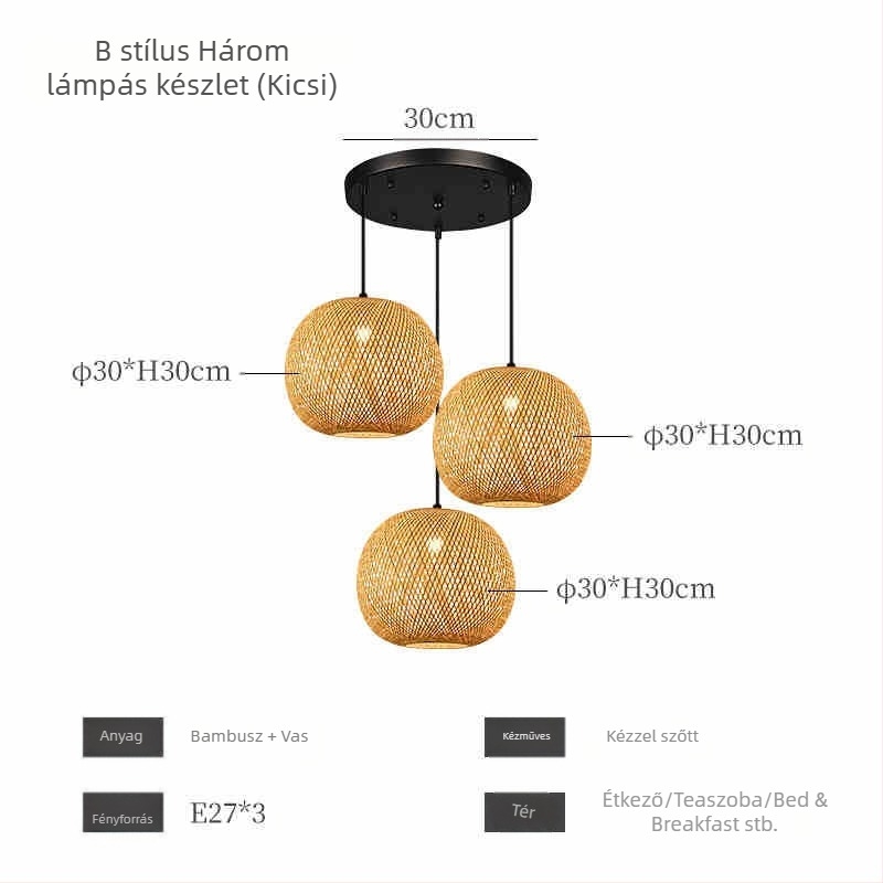 Kínai stílusú bambusz csillár Wabi-Sabi stílusú panzió lépcsőház Teaszoba Japán étterem Hot Pot étterem Zen kombinációs lámpák