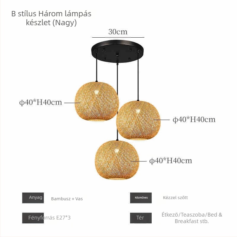 Kínai stílusú bambusz csillár Wabi-Sabi stílusú panzió lépcsőház Teaszoba Japán étterem Hot Pot étterem Zen kombinációs lámpák