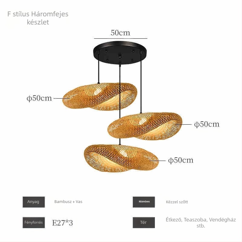 Kínai stílusú bambusz csillár Wabi-Sabi stílusú panzió lépcsőház Teaszoba Japán étterem Hot Pot étterem Zen kombinációs lámpák
