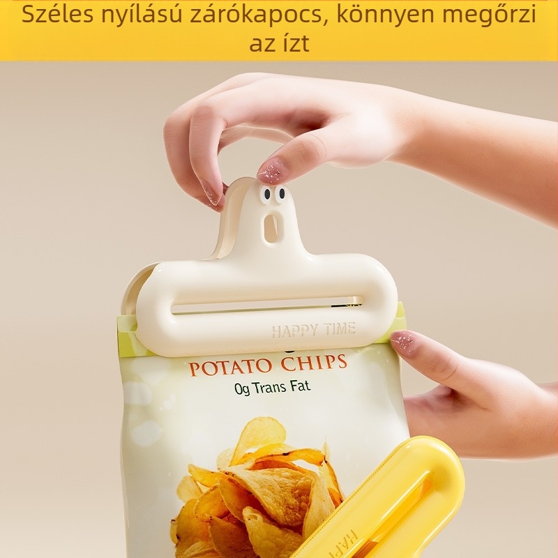 Caterpillar tömítő csipesz nedvességálló snack csipesz konyhai tömítő rögzítő csipesz multifunkcionális háztartási csipesz frissen tartó tömítőanyag