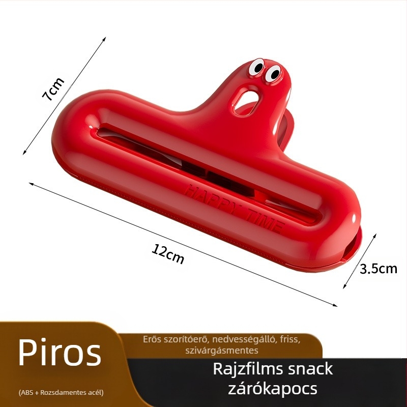 Caterpillar tömítő csipesz nedvességálló snack csipesz konyhai tömítő rögzítő csipesz multifunkcionális háztartási csipesz frissen tartó tömítőanyag