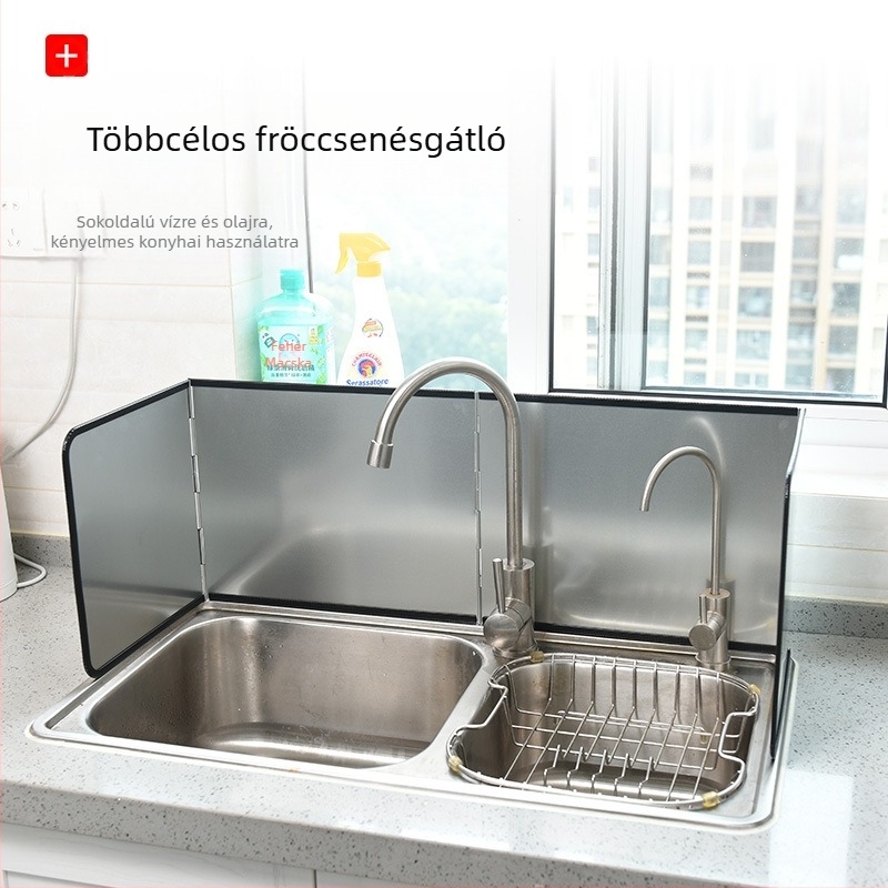 Gáztűzhely horganyzott olajzáró összecsukható hőszigetelő tábla konyhai főzőolaj-záró háztartási tűzhely fröccsenő olajzáró