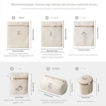 Szendvics hímzett mosózsák Vastagított kétrétegű melltartó mosózsák Gépi mosáshoz Speciális deformációgátló mosóhálós zsák