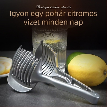 Citromszeletelő ötvözetből készült multifunkcionális gyümölcselválasztó fogantyúval, paradicsomszelet háztartási gyümölcsvágó eszközzel