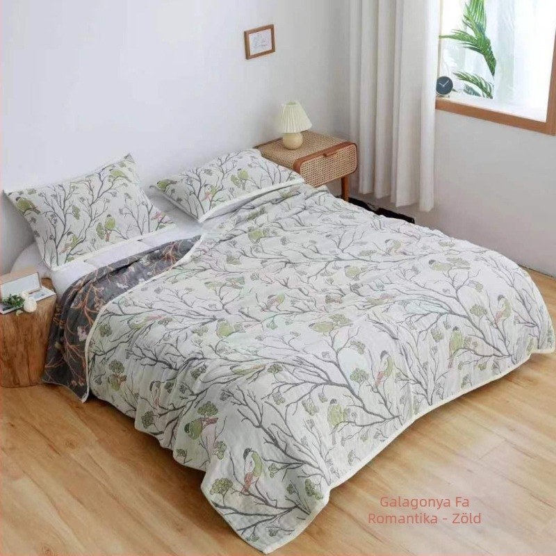 Pamut géztakaró, pamut Négy évszak takaró, többrétegű homokszínű szövetből készült szundikendő, egyszemélyes, dupla törölközőtakaró gyári nagykereskedelem